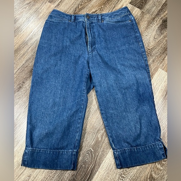 Liz Claiborne Shorts Blue Jean bermuda Medium Wash sz10 Jorts 90s Momcore Retro - Picture 1 of 7